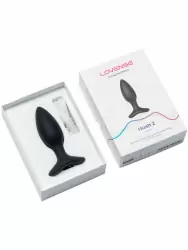 Инновационная анальная вибропробка, LOVENSE Hush 2, 14 см, управление через приложение, 7 режимов, размер S, черный