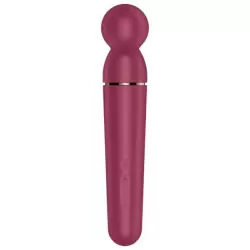 Элегантный вибратор Satisfyer Planet Wand-er, 22 см, силикон, бордовый