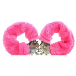 Меховые наручники Neon Furry Cuffs – розовый