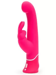 Изогнутый вибратор-кролик Happy Rabbit, 9 режимов, 24,1 см, розовый
