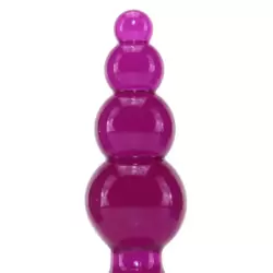 Анальная пробка с кольцом Jolie Ripples Small – фиолетовая