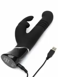 Мощный вибратор-кролик Fifty Shades of Grey Greedy Girl, вращающаяся головка, 12 режимов, черный