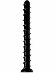 Огромный фаллоимитатор Anal Snake Dildo, ребристый, 50,8 см, ПВХ, черный