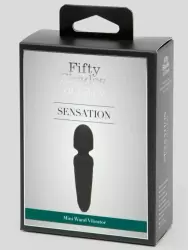 Компактный минивибратор Fifty Shades of Grey Mini-Wand Sensation, 20 режимов, 10,1 см, черный