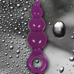 Анальная пробка с кольцом Jolie Ripples Small – фиолетовая