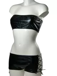 Черный топ и шортики на шнуровке Avanua Meena – L/XL