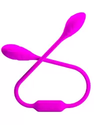 Гибкий вибратор для пар Dream Lover's Whip, 65,5 см, 12 режимов, розовый