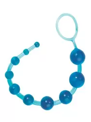 Анальные бусы Dragonz Tale на жесткой сцепке – голубой