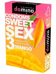 Гладкие презервативы Luxe Domino Sweet Sex, с ароматом манго, 18 см, 3 шт