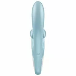 Вибратор-кролик Satisfyer Touch me, два мотора, 21,2 см, 12 режимов, синий