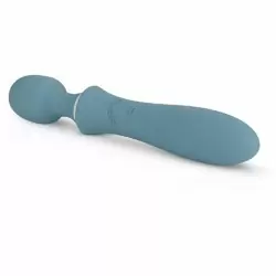 Мощный вибратор The Orchid Wand Vibrator, 5 режимов, 25,5 см, силикон, голубой