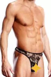 Мужские сетчатые G-стринги BlueLine милитари – L/XL