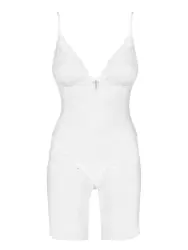 Белая сорочка с пикантным вырезом и стринги Charms (Obsessive) – S/M