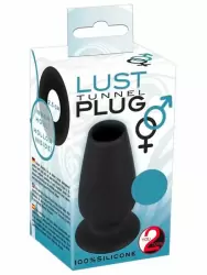 Анальная пробка-тоннель Lust Tunnel Plug, 11 см, силикон, черный
