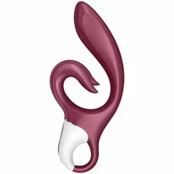 Изогнутый вибратор-кролик Satisfyer Love me, с двумя моторами, 12 режимов, бордовый