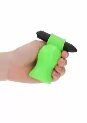 Нереалистичный мастурбатор Shots toys, 9 см, с вибропулей, люминисцентный