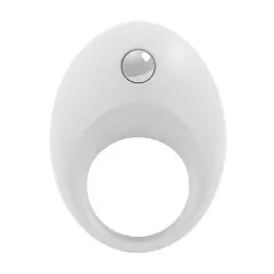 Эрекционное кольцо Ovo  B10 с вибрацией – белый