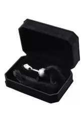 Маленькая анальная пробка с хвостом TOYFA Metal – чёрный