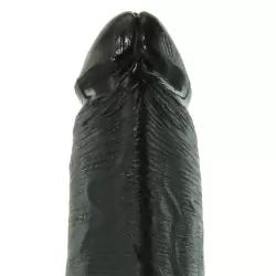 Вибромассажер King Cock 6'' с реалистичной насадкой – черный