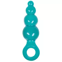 Анальная пробка с кольцом Jolie Ripples Mini – голубая