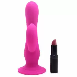 Двойной стимулятор-насадка Wireless Pleaser с вибрацией – розовый
