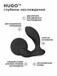 Мощный стимулятор простаты Lelo Hugo 2 Remote, с пультом Д/У, 8 режимов, 7,2 см