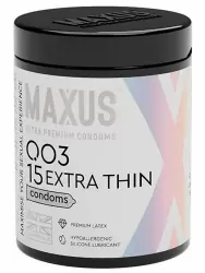 Презервативы MAXUS 003 Extra Thin, ультратонкие, 15 шт