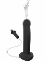 Реалистичный фаллоимитатор Strap-On-Me Dildo Semi-Realistic L, с функцией эякуляции, 18,2 см, черный