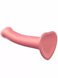 Реалистичный фаллоимитатор Strap-On-Me Mono Density Dildo Metallic Shine, 16 см, силикон, розовый