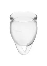 Набор менструальных чаш Satisfyer Feel confident Menstrual Cup (Transparent)