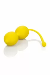 Оригинальные вагинальные шарики Kegel Training Set Lemon в форме лимонов - желтый