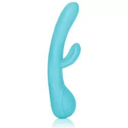 Вибромассажер Impress Tongue со стимуляцией клитора – голубой