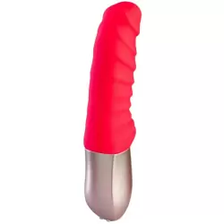 Фактурный вибратор Fun Factory Semilino, 17,5 см, силикон, красный