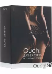 Наручники из пвх Leather Cuffs Black