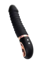 Черный рельефный вибратор Waname D-Splash Hurricane. 14 см. Силикон