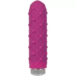 Мини вибромассажер с насадкой Charms Lace - Pink