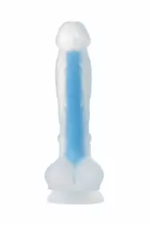 ФАЛЛОИМИТАТОР, СВЕТЯЩИЙСЯ В ТЕМНОТЕ, BEYOND BY TOYFA MATT GLOW, СИЛИКОН, ПРОЗРАЧНО-СИНИЙ, 18 СМ