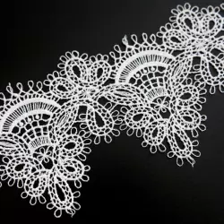 Белое кружевное ожерелье-чокер ручной работы Dolce Piccante Delicati pizzi - XS