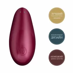 Компактный вакуумный стимулятор клитора Womanizer Liberty - красный