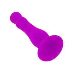 Перезаряжаемый анально-вагинальный вибромассажер Moving на присоске – пурпурный