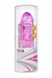 Рельефная насадка на пенис TOYFA Sleeve - фиолетовый