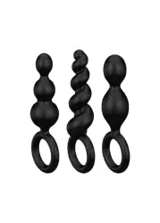 Набор анальных пробок Satisfyer Plugs - черный
