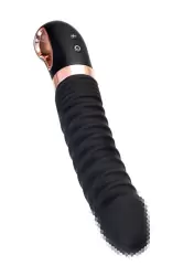 Черный рельефный вибратор Waname D-Splash Hurricane. 14 см. Силикон