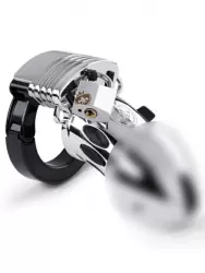 Пояс верности для мужчин Mystim 3, с электропроводящей поверхностью, 8,2 см, серебристый