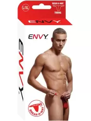 Красные тонги с застежками, трусы мужские - L/XL