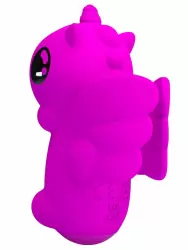 Вакуумный мини-стимулятор клитора Baile Magic Unicorn, на палец, 7,5 см, 10 режимов, в форме единорога, пурпурный