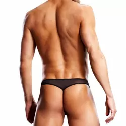 Черные мужские G-стринги BlueLine из сеточки – S/M