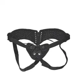 Трусики-джоки для страпона со шнуровкой Diamond Velvet Strap-On Corset – фиолетовый