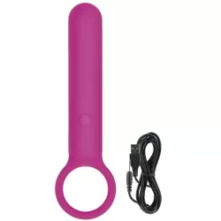 Перезаряжаемый мини-вибромассажер с кольцом Lust by Jopen L3.5 – розовый