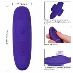 Носимый стимулятор клитора Lock-N-Play Remote Pulsating Panty Teaser, с пультом Д/У, 12 скоростей, 11,5 см, фиолетовый